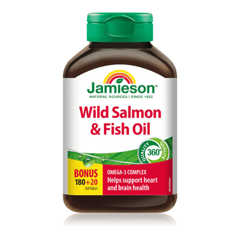Jamieson wild salmon and fish oil 180+20 softgels - Okotoks HC Pharmacy