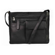 Black leather crossbody bag on a white background - okotoks hc pharmacy