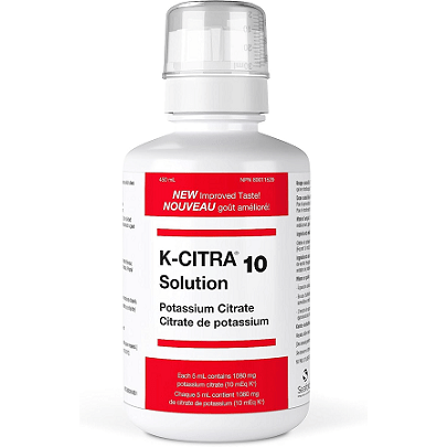 K-Citra 10 Solution bottle with red label on a white background - okotoks hc pharmacy