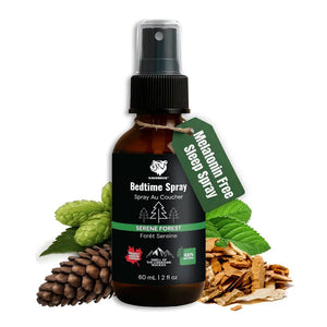 Bedtime spray bottle with natural elements on a white background. - okotoks hc pharmacy