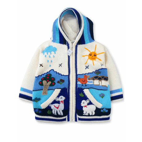 Kids Colourful Knitted Hoodie Sweater 75412 - okotoks hc pharmacy