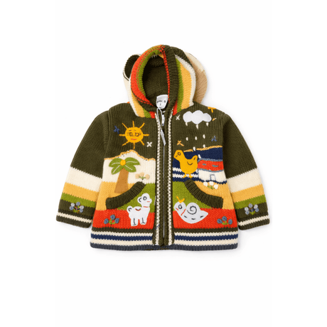 Colorful children's jacket with animal designs on a white background - okotoks hc pharmacy