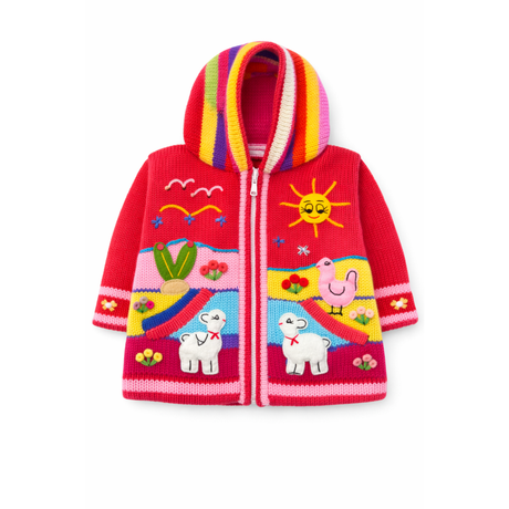 Colorful children's jacket with cartoon designs on a white background - okotoks hc pharmacy