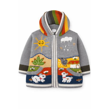 Kids Colourful Knitted Hoodie Sweater 75412 - okotoks hc pharmacy