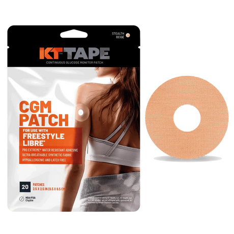 KT Tape CGM patch packaging with a patch on a white background - okotoks hc pharmacy