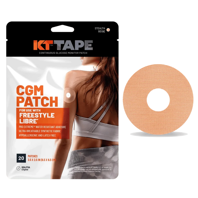 KT Tape CGM patch packaging with a patch on a white background - okotoks hc pharmacy