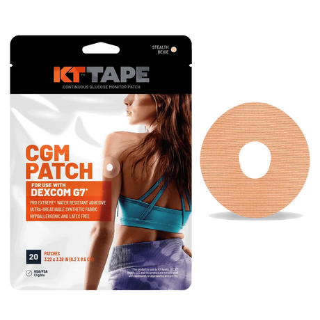KT Tape CGM patch packaging with a patch on a white background - okotoks hc pharmacy