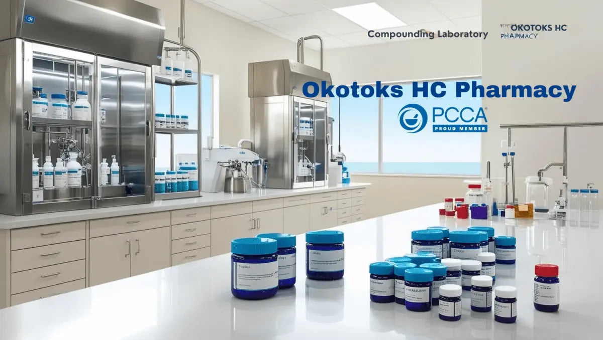 Specialized medication compounding lab at Okotoks HC Pharmacy