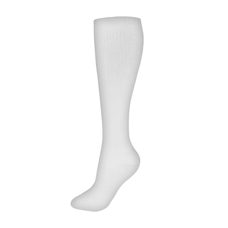 White knee-high sock on a white background - okotoks hc pharmacy