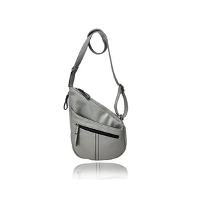Gray crossbody bag on a white background - okotoks hc pharmacy