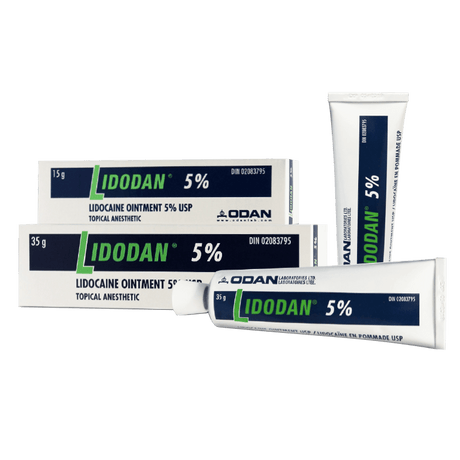 Liodan 5% ointment packaging on a white background - okotoks hc pharmacy