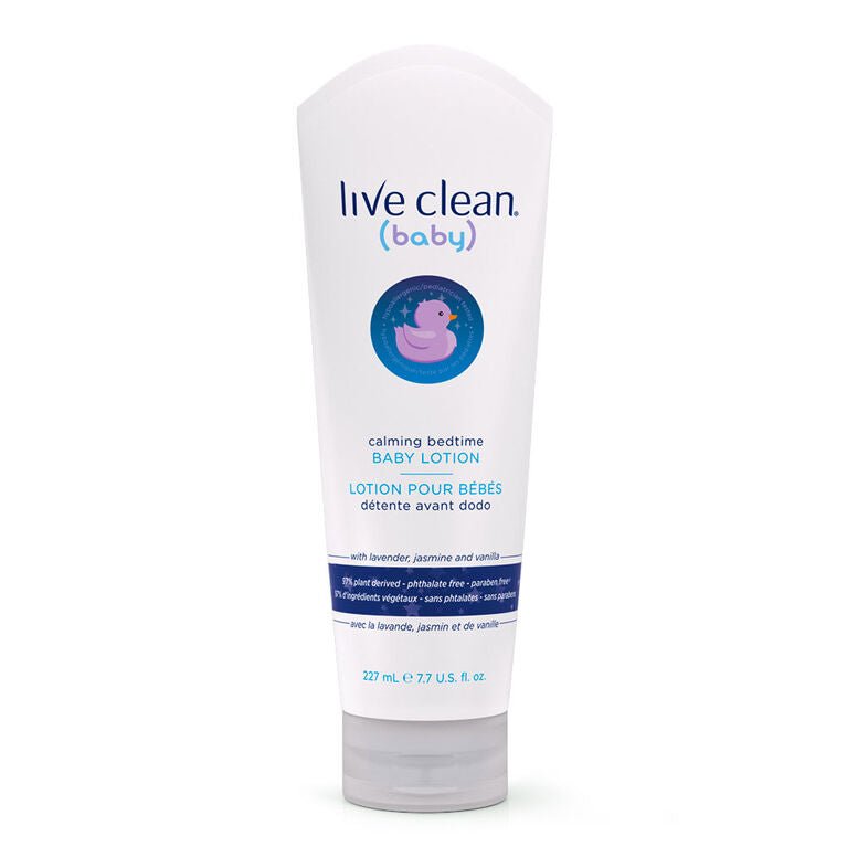 Tube of Live Clean baby lotion on a white background - okotoks hc pharmacy
