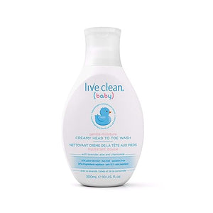 Bottle of live clean baby cream on a white background - okotoks hc pharmacy