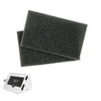 Two black foam filters on a white background with a cpap machine - okotoks hc pharmacy