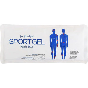 Magic Bag Sport Gel packaging with blue figures and text on a white background - okotoks hc pharmacy