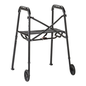 Black walker with wheels on a white background. - okotoks hc pharmacy