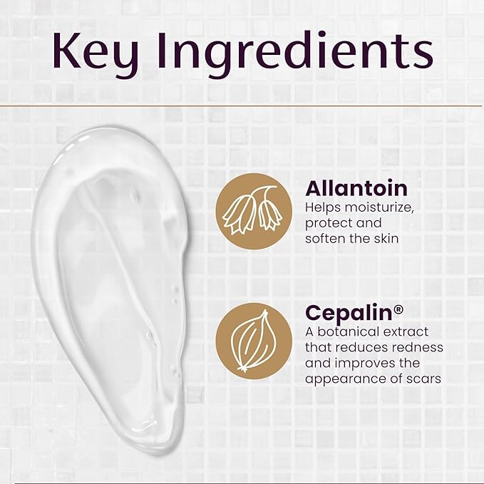 Key ingredients of a skincare product with Allantoin and Cepalin on a textured background - okotoks hc pharmacy