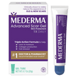 Mederma Advanced Scar Gel packaging and tube on a white background - okotoks hc pharmacy