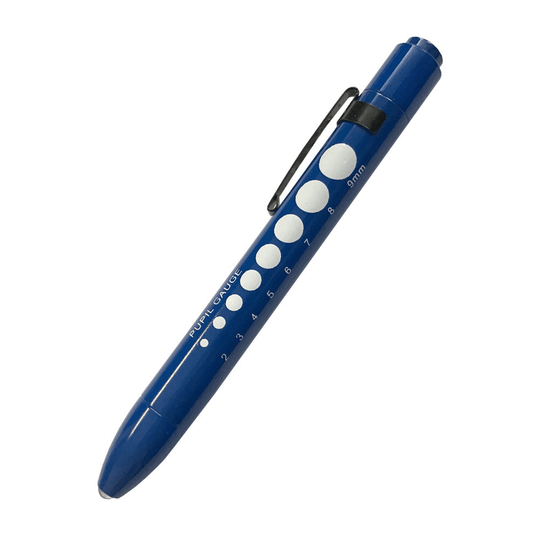 Blue pen with white dots on a white background - okotoks hc pharmacy