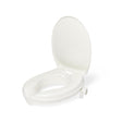A white plastic sit-on-top toilet seat and lid, shown open on a clean white background. - okotoks hc pharmacy
