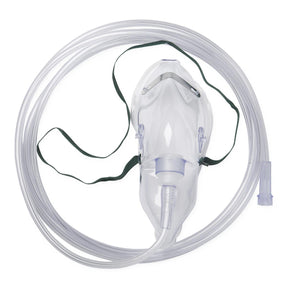 Nebulizer mask with clear tubing on a white background - okotoks hc pharmacy