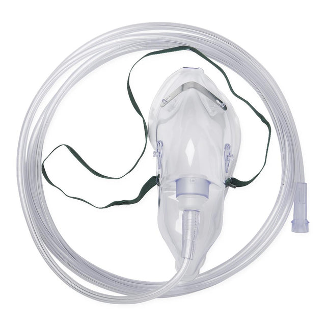Nebulizer mask with clear tubing on a white background - okotoks hc pharmacy