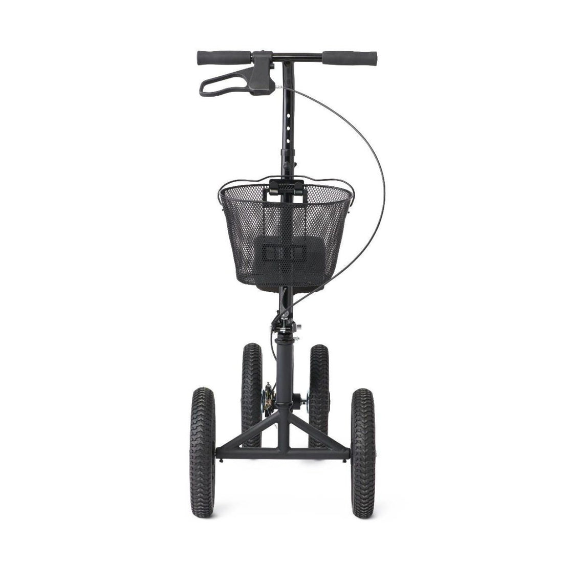 Black scooter with basket on a white background - okotoks hc pharmacy