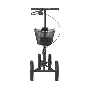 Black scooter with basket on a white background - okotoks hc pharmacy