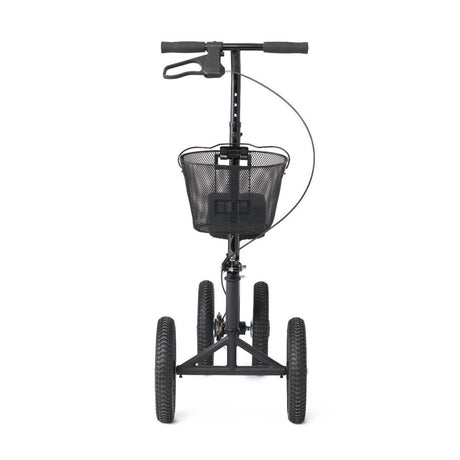 Black scooter with basket on a white background - okotoks hc pharmacy