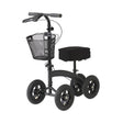 Black knee walker with basket on a white background - okotoks hc pharmacy