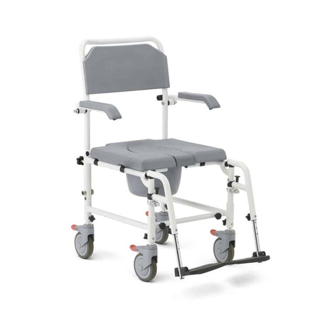 Medline Aluminum Shower Commode Transport Chair - okotoks hc pharmacy