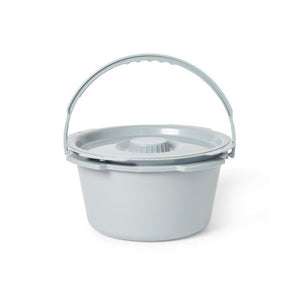 Gray bucket with a lid on a white background - okotoks hc pharmacy