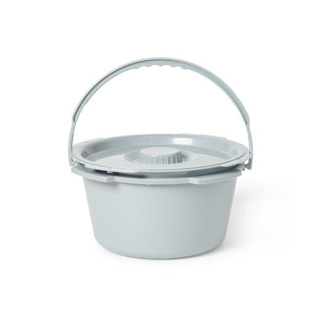 Gray bucket with a lid on a white background - okotoks hc pharmacy