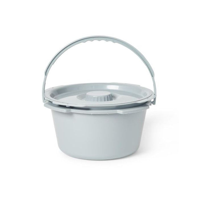 Gray bucket with a lid on a white background - okotoks hc pharmacy