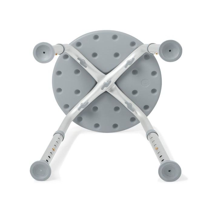 Gray and white chair with a unique design on a white background - okotoks hc pharmacy