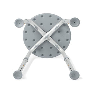 Gray and white chair with a unique design on a white background - okotoks hc pharmacy