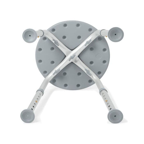 Gray and white chair with a unique design on a white background - okotoks hc pharmacy