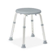 Adjustable height stool with gray seat and white legs on a white background - okotoks hc pharmacy
