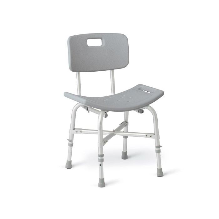 Gray shower chair with backrest on a white background - okotoks hc pharmacy