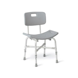 Gray shower chair with backrest on a white background - okotoks hc pharmacy