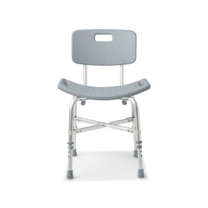 Gray shower chair with backrest on a white background - okotoks hc pharmacy