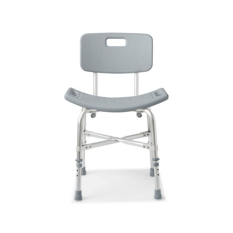 Gray shower chair with backrest on a white background - okotoks hc pharmacy