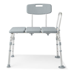 Gray bath chair with backrest and seat on a white background - okotoks hc pharmacy