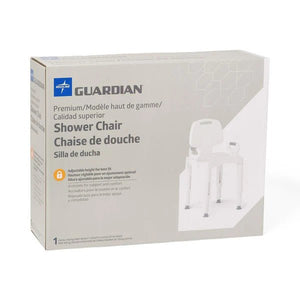 Guardian shower chair packaging on a white background - okotoks hc pharmacy
