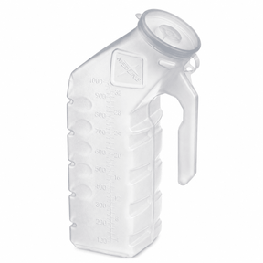 Medline Single-Use Plastic Male Urinal with Lid - okotoks hc pharmacy