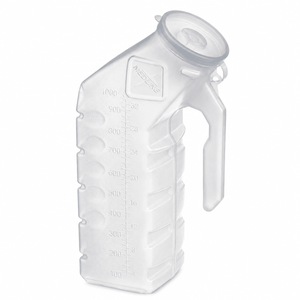 Medline Single-Use Plastic Male Urinal with Lid - okotoks hc pharmacy