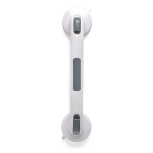White and gray grab bar on a white background - okotoks hc pharmacy