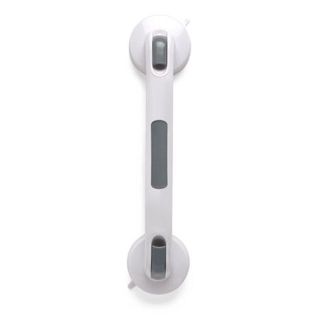 White and gray grab bar on a white background - okotoks hc pharmacy