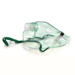 Green oxygen mask on a white background - okotoks hc pharmacy