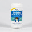 Container of cleansing wipes with a label on a white background - okotoks hc pharmacy